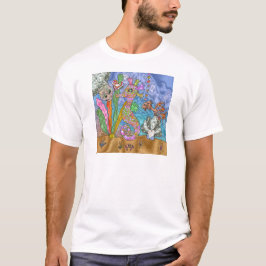Camiseta Arte de Tartaruga Marinha Psicodélica