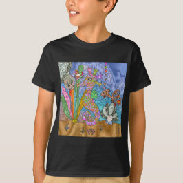 Camiseta Arte de Tartaruga Marinha Psicodélica