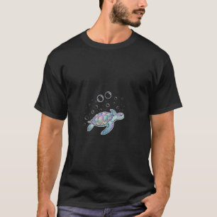 Camiseta Arte de Tartaruga Splash - Animais da Vida Selvage