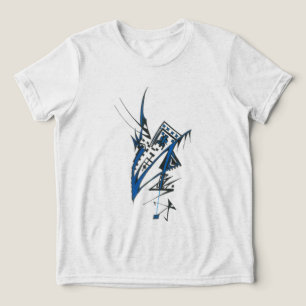 Camiseta Arte de Tatuagem Tribal Abstrata Colorida