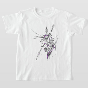 Camiseta Arte de Tatuagem Tribal Abstrata Colorida Ecletica