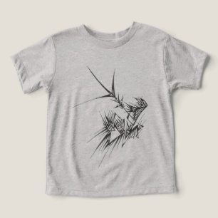 Camiseta Arte de Tatuagem Tribal Abstrata Preta e Branca do
