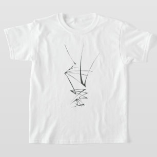 Camiseta Arte de Tatuagem Tribal Abstrata Preto Branco