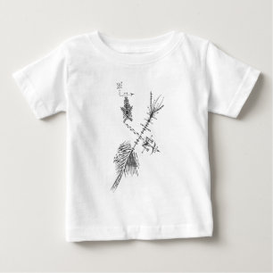 Camiseta Arte de Tatuagem Tribal Abstrato Preto Branco