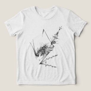 Camiseta Arte de Tatuagem Tribal Abstrato Preto Branco Ante
