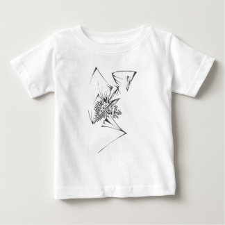 Camiseta Arte de Tatuagem Tribal Abstrato Preto e Branco 98