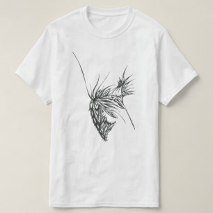 Camiseta Arte de Tatuagem Tribal Abstrato Preto e Branco Bo