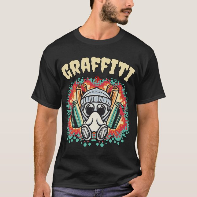CAMISETA ARTE DE TATUALIZAÇÃO DO GRAFITE ROGUE SKULL (Frente)