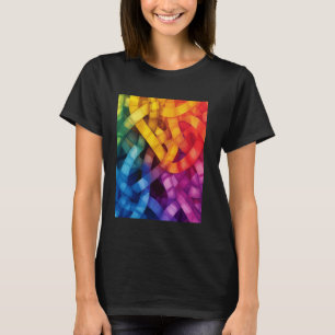 Camiseta Arte de Tecido Abstrato Colorido