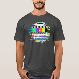Camiseta Arte de tela de Glitchelevision estática GlitchV d
