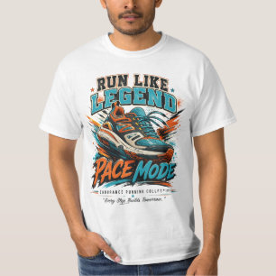 Camiseta Arte de Tênis de Corrida no Estilo Lenda no Modo R