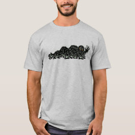 Camiseta Arte de Terror Esquisito do Monstro de Lama
