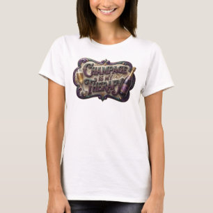 Camiseta Arte de texto 3D CHAMPANHE COLORIDA É A MINHA TERA