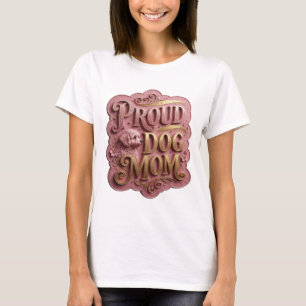 Camiseta Arte de Texto 3D Crisp Gold MÃE ORGULHOSA DE CACHO