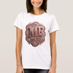 Camiseta Arte de texto 3D Edgy Gold ME EST 1972