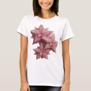 Camiseta Arte de texto 3D em prata com decorações de estrel