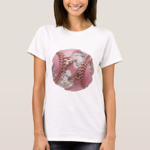 Camiseta Arte de texto 3D em prata ousada BOLA DE BEISEBOL