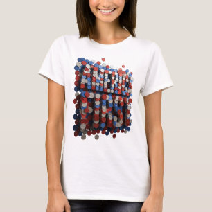 Camiseta Arte de texto 3D icônico prateado AMÉRICA PRIMEIRO