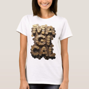 Camiseta Arte de Texto 3D MÁGICO em Ouro Encantador
