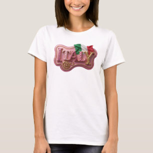 Camiseta Arte de texto 3D rosa STATEMENT ITÁLIA