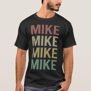 Camiseta Arte de texto colorida - Nome Mike