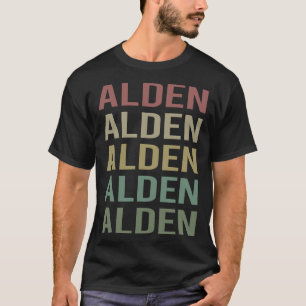 Camiseta Arte de Texto Colorido - Nome Alden