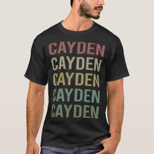 Camiseta Arte de Texto Colorido - Nome Cayden