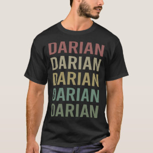 Camiseta Arte de Texto Colorido - Nome Darian
