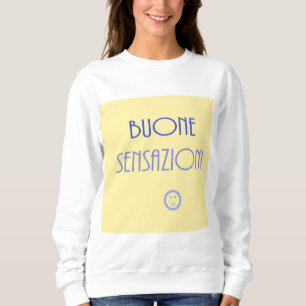 Camiseta arte de texto de buone sensazioni