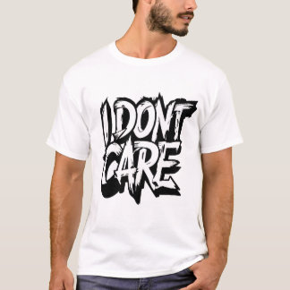 Camiseta Arte de texto 'Eu Não Me Importo'