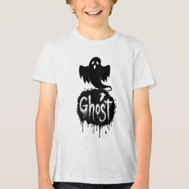 Camiseta Arte de texto pingando de terror sombrio – Fantasm