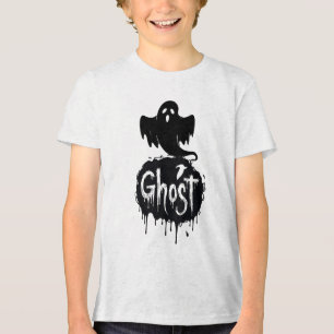 Camiseta Arte de texto pingando de terror sombrio – Fantasm