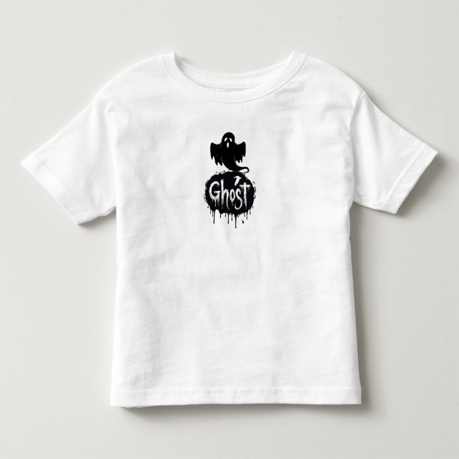 Camiseta Arte de texto pingando em Horror Sombrio – Fantasm (Frente)