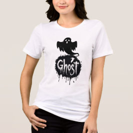 Camiseta Arte de texto pingando - Fantasma - Horror Sombrio