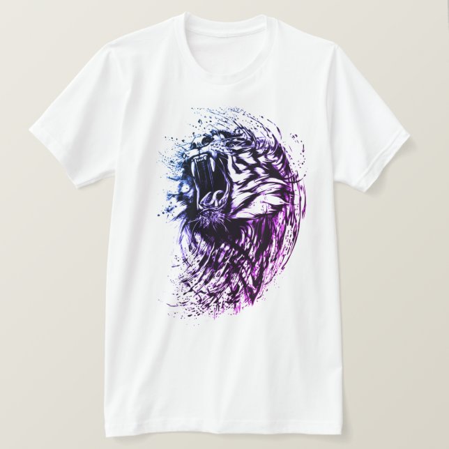 Camiseta Arte de tigre (Frente do Design)