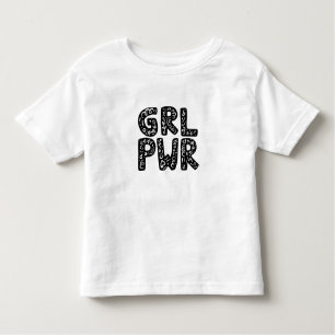 Camiseta Arte de Tipografia de Energia de Rapariga GRL PWR