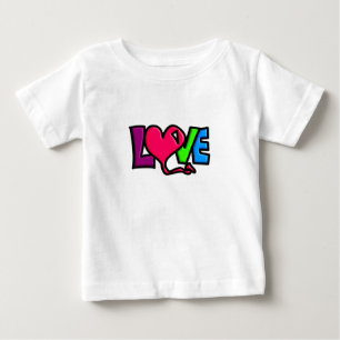 Camiseta Arte de Tipografia de Palavra de Amor