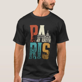 Camiseta Arte de Tipografia de Paris | Marcas Registradas P