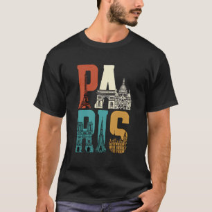 Camiseta Arte de Tipografia de Paris Marcas Registradas P