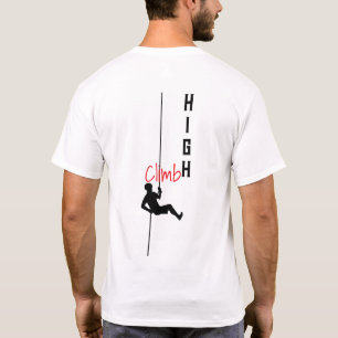 Camiseta Arte de Tipografia de Silhueta Motivacional Elevad