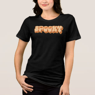 Camiseta Arte de Tipografia Retro Assustadora Design Groovy