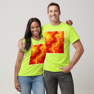 Camiseta Arte de Topografia Abstrata Ardente