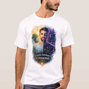 Camiseta Arte de Transformação da Identidade Humana Futura
