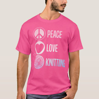 Camiseta Arte de Tricô Divertida para Mulheres Homens Amant