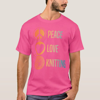 Camiseta Arte de Tricô Engraçada para Mulheres Homens Amant