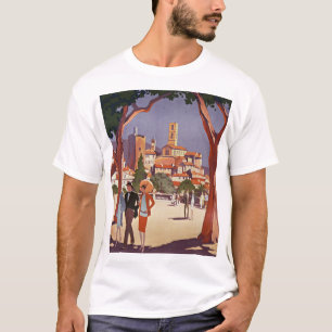 Camiseta Arte de Verão Vintage Grasse