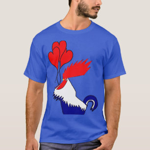 Camiseta Arte De Vetor De Lover De Cockerel Em Cores Brilha