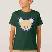 Arte de Vetor de Urso Vermelho Azul Engraçado Engr