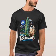 Arte de Viagem Desenhada à Mão Marco de Taiwan