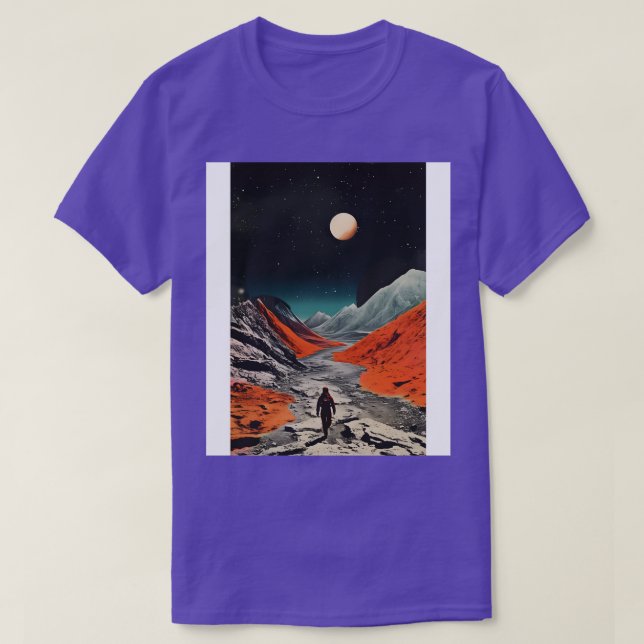 Camiseta Arte de Vintagem de Espaço e Tempo (Frente do Design)